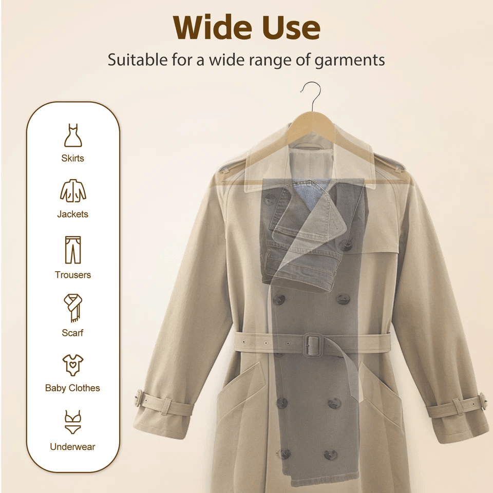 Premium Wooden Hangers NonSlip Coat  Clothes Hangers Swivel Hook Durable Natural Wood For Suits Jac 7