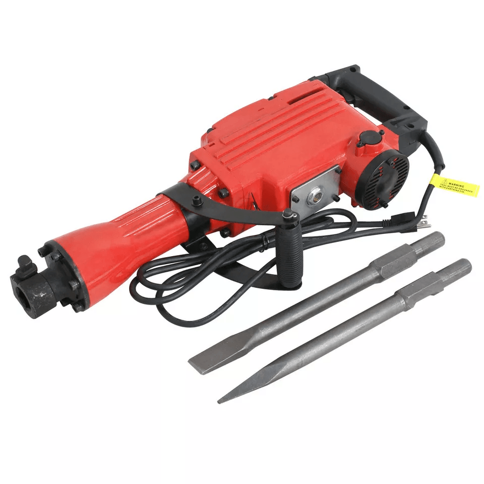 Powerful Electric Demolition Jack Hammer Heavy Duty Concrete Breaker Kit With Case  Gloves For Cons 1