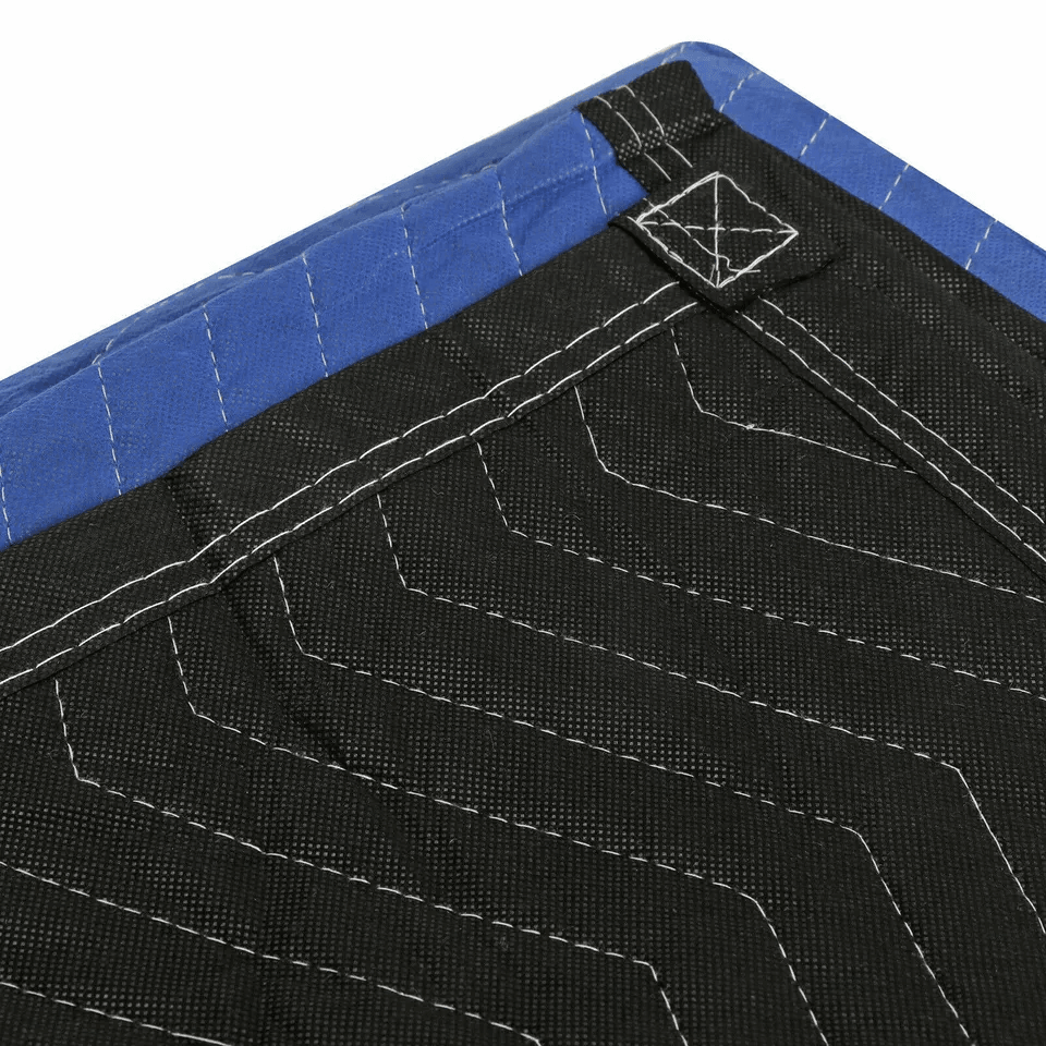 24 Moving Blankets 80x72  HeavyDuty Protective Furniture Packing Pads BlueBlack Quilted NonWoven Fa 5