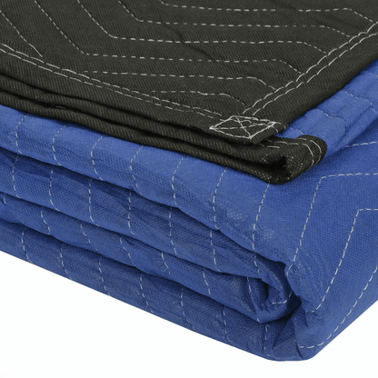24 Moving Blankets 80x72  HeavyDuty Protective Furniture Packing Pads BlueBlack Quilted NonWoven Fa 4