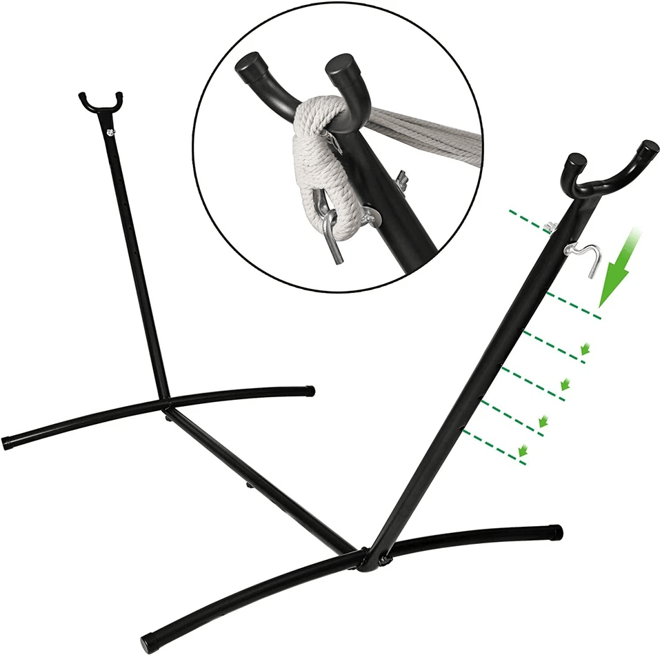 Heavy Duty Hammock Stand Adjustable Steel Frame With High Capacity  Carrying Case For IndoorOutdoor 2