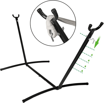 Heavy Duty Hammock Stand Adjustable Steel Frame With High Capacity  Carrying Case For IndoorOutdoor 2
