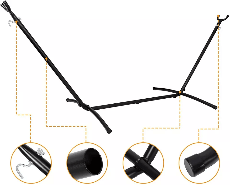 Heavy Duty Hammock Stand Adjustable Steel Frame With High Capacity  Carrying Case For IndoorOutdoor 4