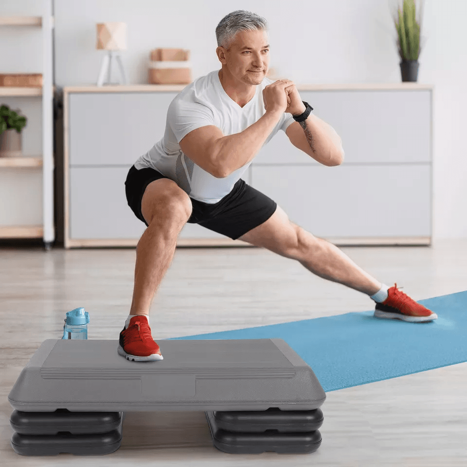 28 Aerobic Step Platform Trainer  Adjustable Exercise Stepper With NonSlip Surface  3 Height Levels 9
