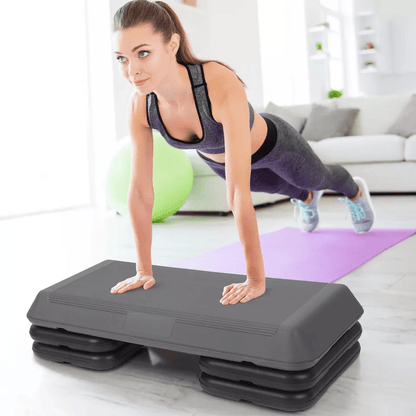 28 Aerobic Step Platform Trainer  Adjustable Exercise Stepper With NonSlip Surface  3 Height Levels 6