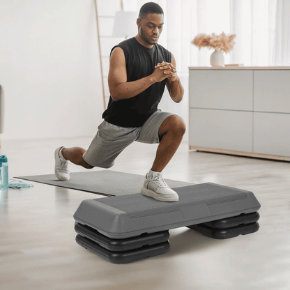 28 Aerobic Step Platform Trainer  Adjustable Exercise Stepper With NonSlip Surface  3 Height Levels 7
