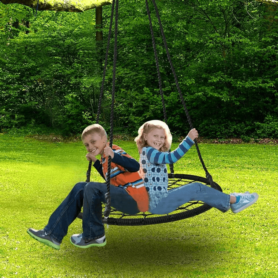 Extra Large Spider Web Saucer Swing Tree Swing Set With Adjustable Hanging Rope For Kids Backyard P 3