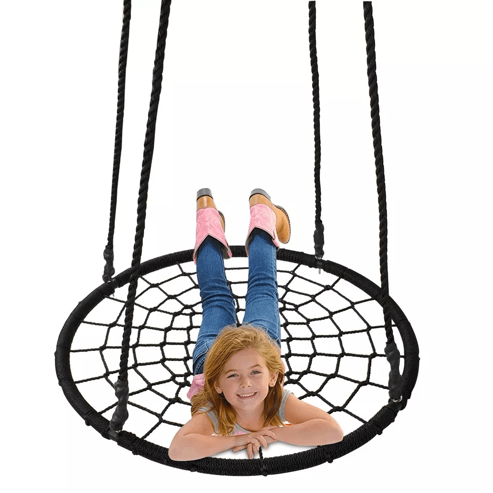 Extra Large Spider Web Saucer Swing Tree Swing Set With Adjustable Hanging Rope For Kids Backyard P 4