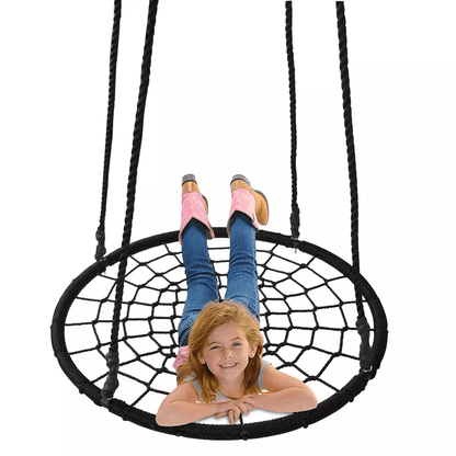 Extra Large Spider Web Saucer Swing Tree Swing Set With Adjustable Hanging Rope For Kids Backyard P 4