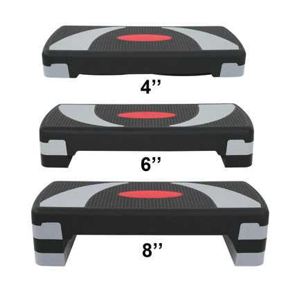 Adjustable Aerobic Step Platform, Workout Stepper with Risers for Home & Gym Fitness
