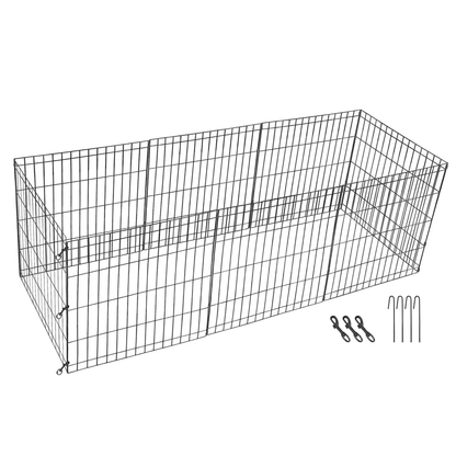 Dog Playpen Panels Foldable Exercise Pen Indoor Outdoor Pet Playpen Fence For Puppies Rabbits Ducks 14