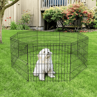 Dog Playpen Panels Foldable Exercise Pen Indoor Outdoor Pet Playpen Fence For Puppies Rabbits Ducks 1