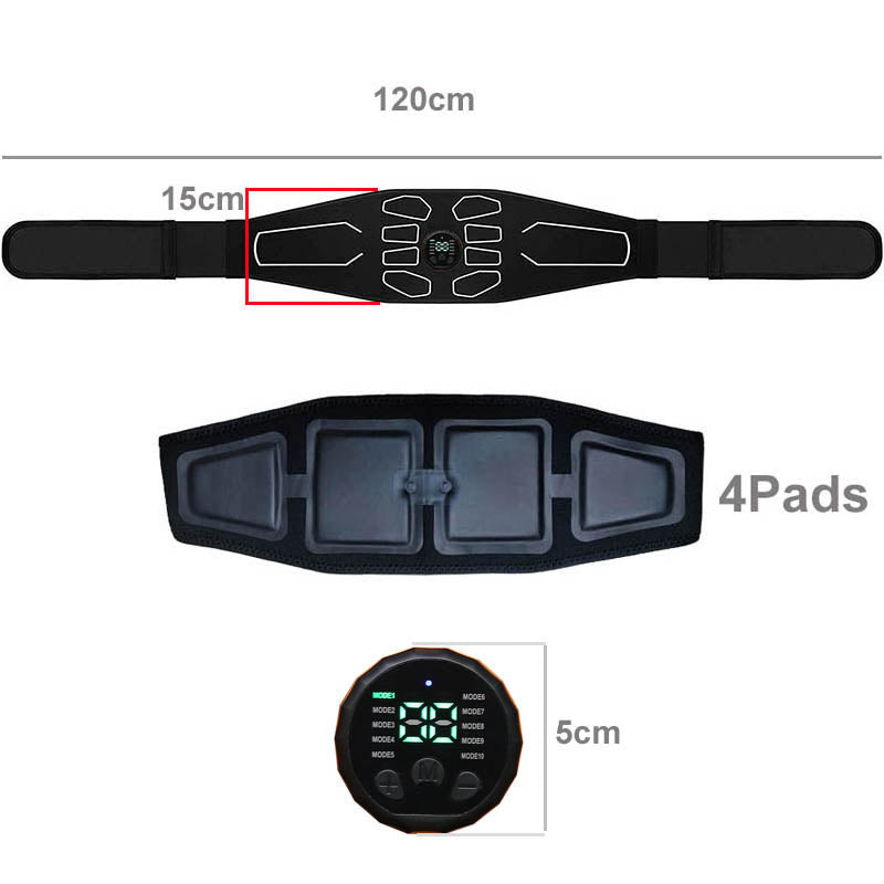 Muscle Toner Abdominal Waist Belt Fitness Massager for Core Training  Fat Burn