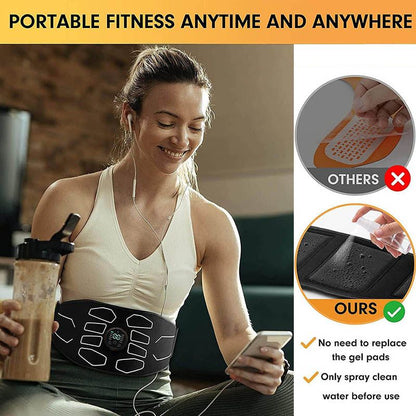 Muscle Toner Abdominal Waist Belt Fitness Massager for Core Training  Fat Burn