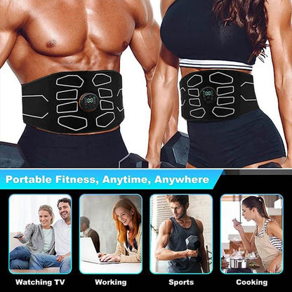 Muscle Toner Abdominal Waist Belt Fitness Massager for Core Training  Fat Burn