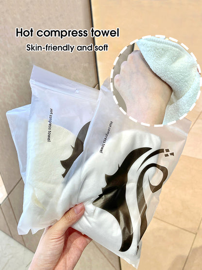 Steam Heating Face Towel Soft Hanging Ear Compress Towel for Hot Cold Therapy  Skin Care