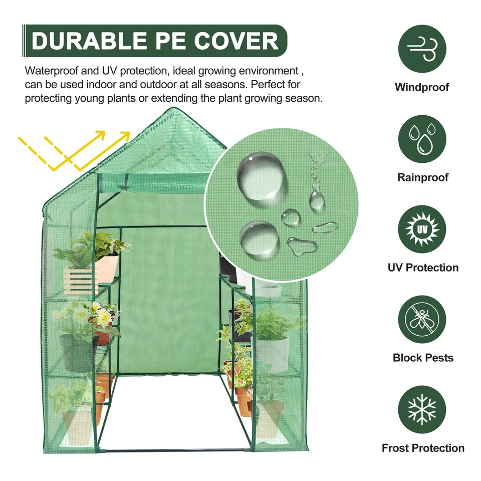 WalkIn Mini Greenhouse With 8 Shelves Portable Garden Planter House 4