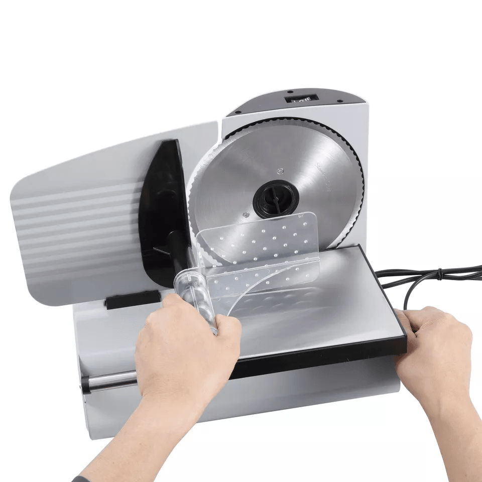 Professional Electric Meat Slicer Stainless Steel Blade Deli Food Slicer For Home Kitchen Adjustabl 8