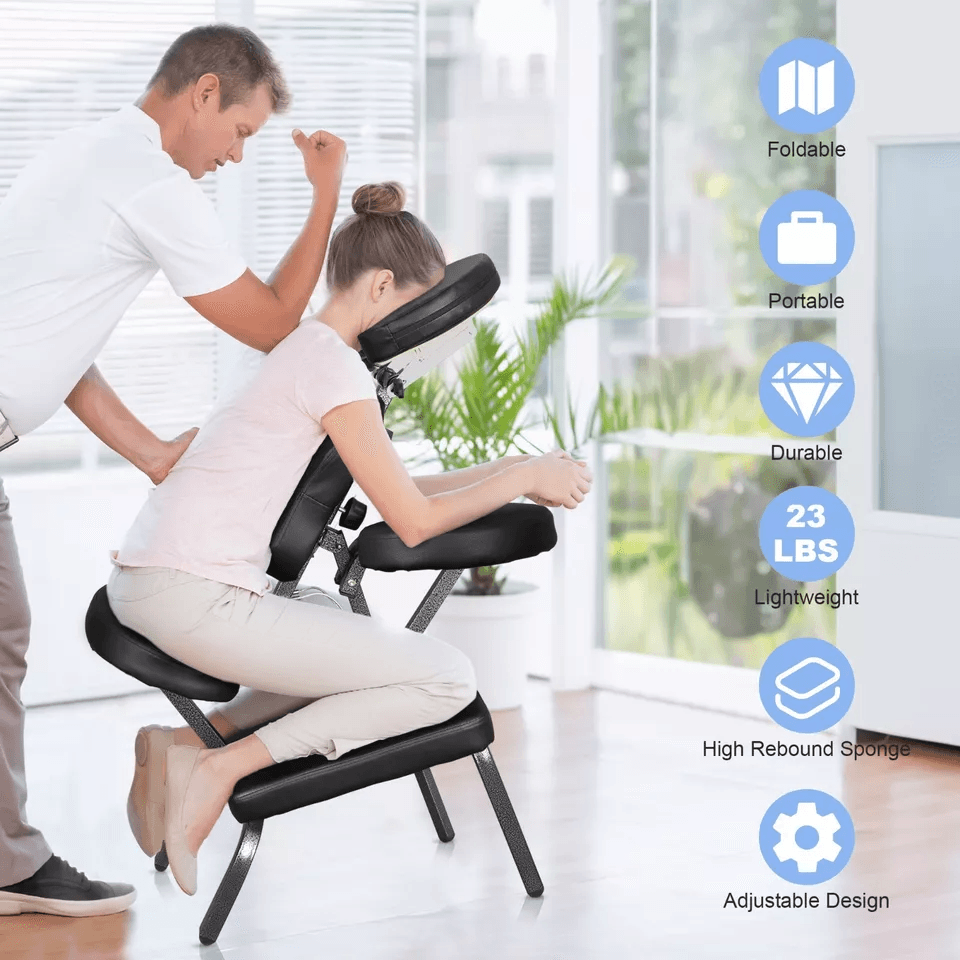 Portable Massage Chair Foldable Tattoo Therapy Chair With Thick Sponge  Carry Bag 1