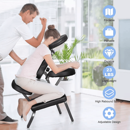 Portable Massage Chair Foldable Tattoo Therapy Chair With Thick Sponge  Carry Bag 1