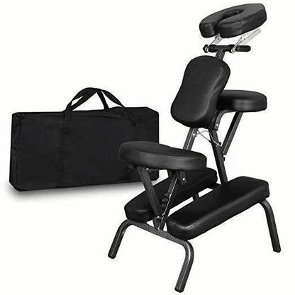 Portable Massage Chair Foldable Tattoo Therapy Chair with Thick Sponge & Carry Bag