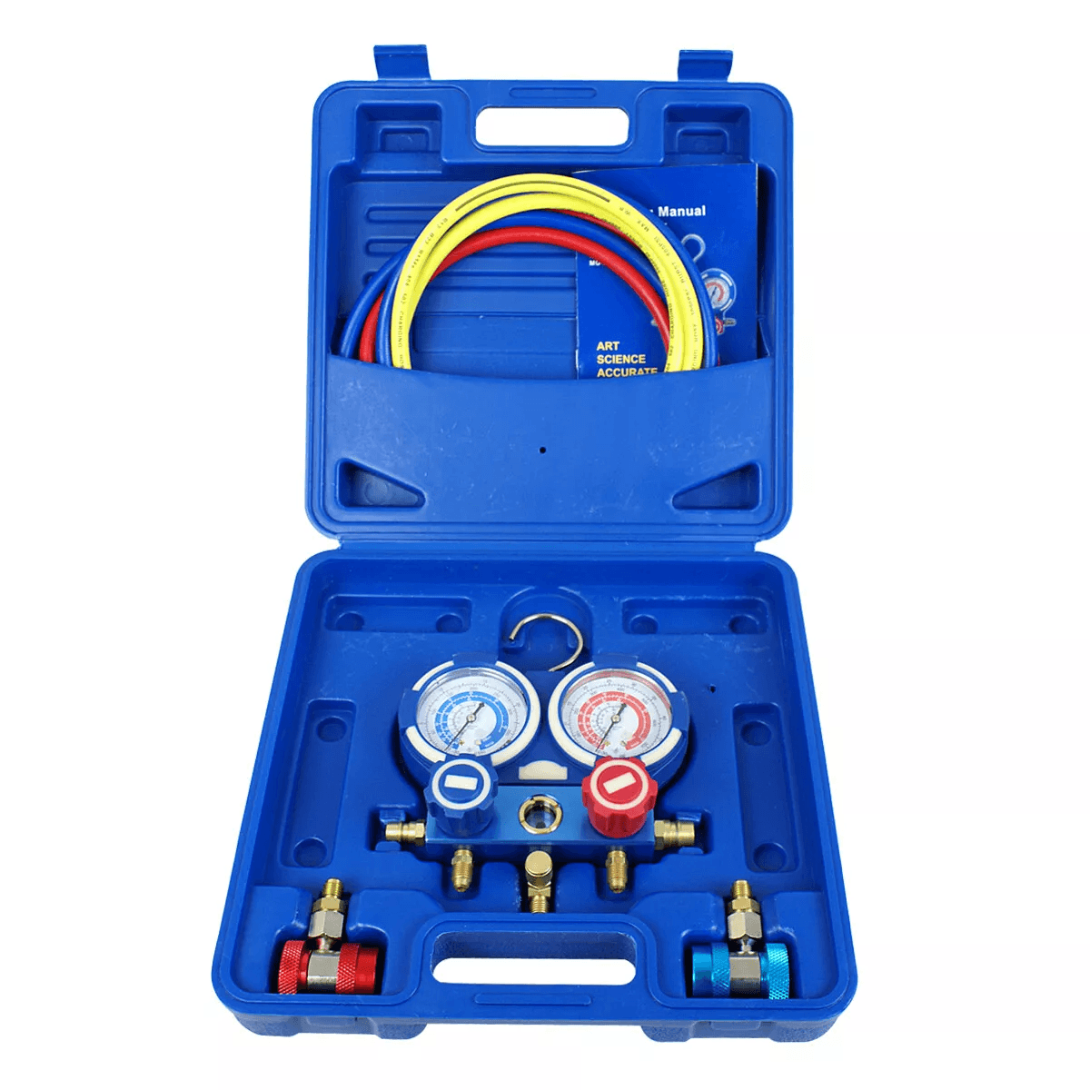 Professional AC Manifold Gauge Set For Refrigeration With Brass Charging Case 1