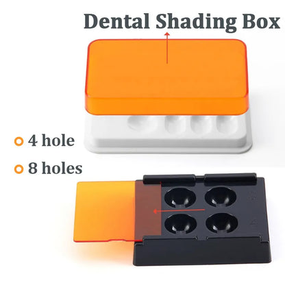 Dental Resin Shade Storage Box Veneer Organizer Tool with Slots Cover  Palette Case for Mixing an
