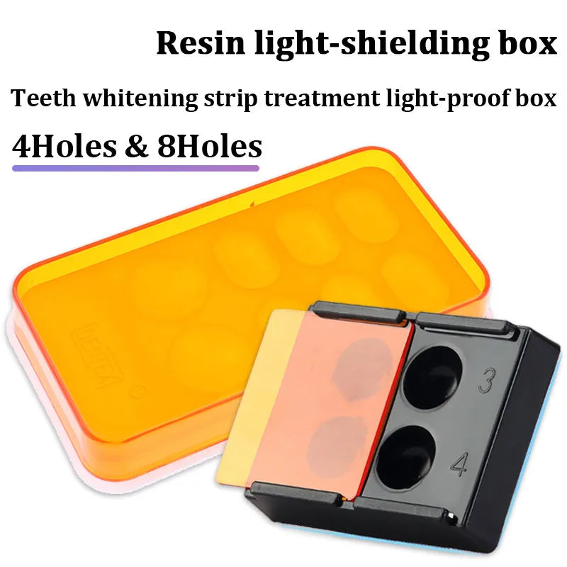 Dental Resin Shade Storage Box Veneer Organizer Tool with Slots Cover  Palette Case for Mixing an
