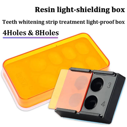 Dental Resin Shade Storage Box Veneer Organizer Tool with Slots Cover  Palette Case for Mixing an