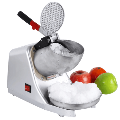 Electric Ice Crusher Stainless Steel Snow Cone Maker, Heavy-Duty Ice Shaver Machine for Home, Bar, Restaurant Use