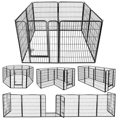 Metal Dog Playpen Pet Fence Portable Puppy Exercise Pen For Indoor  Outdoor Use Foldable Panel Heav 2