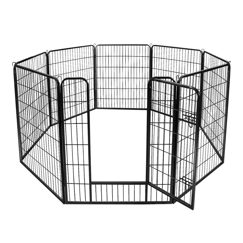 Metal Dog Playpen Pet Fence Portable Puppy Exercise Pen For Indoor  Outdoor Use Foldable Panel Heav 6