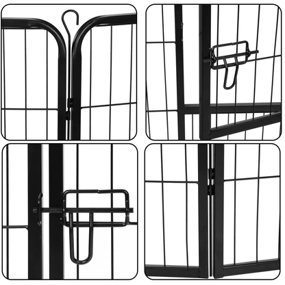 Metal Dog Playpen Pet Fence Portable Puppy Exercise Pen For Indoor  Outdoor Use Foldable Panel Heav 4