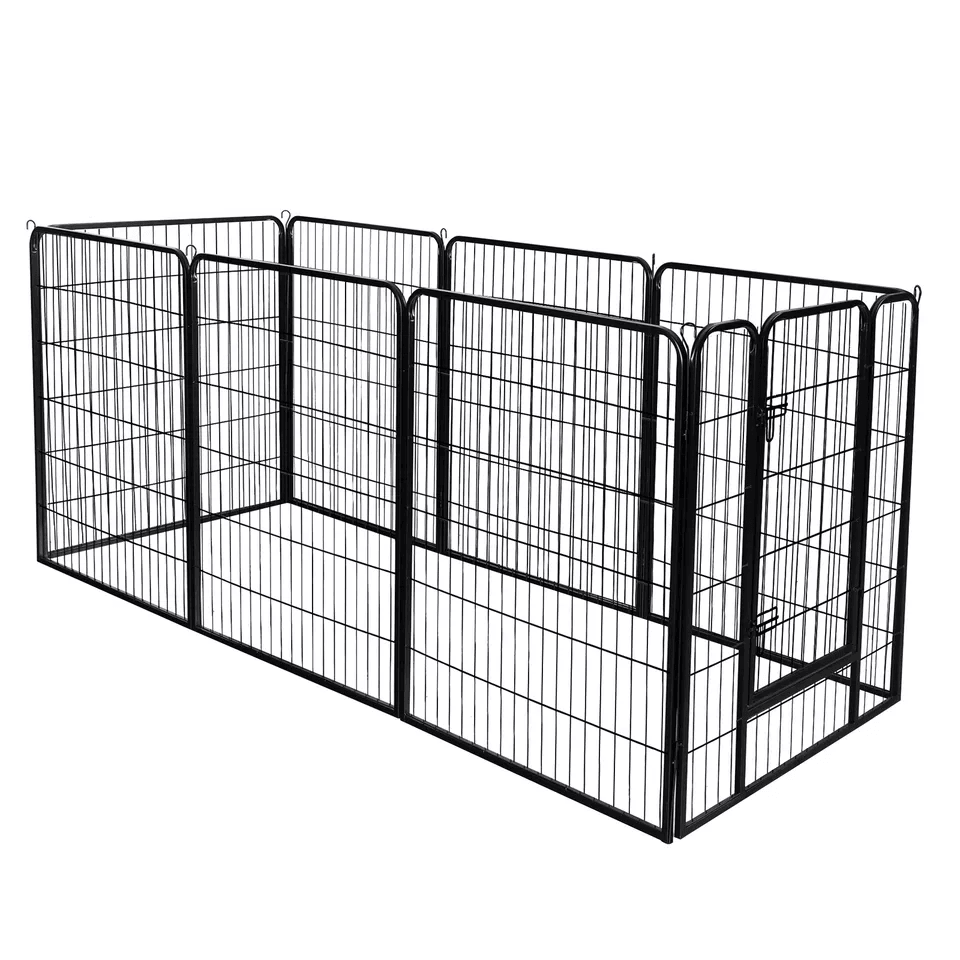 Metal Dog Playpen Pet Fence Portable Puppy Exercise Pen For Indoor  Outdoor Use Foldable Panel Heav 7