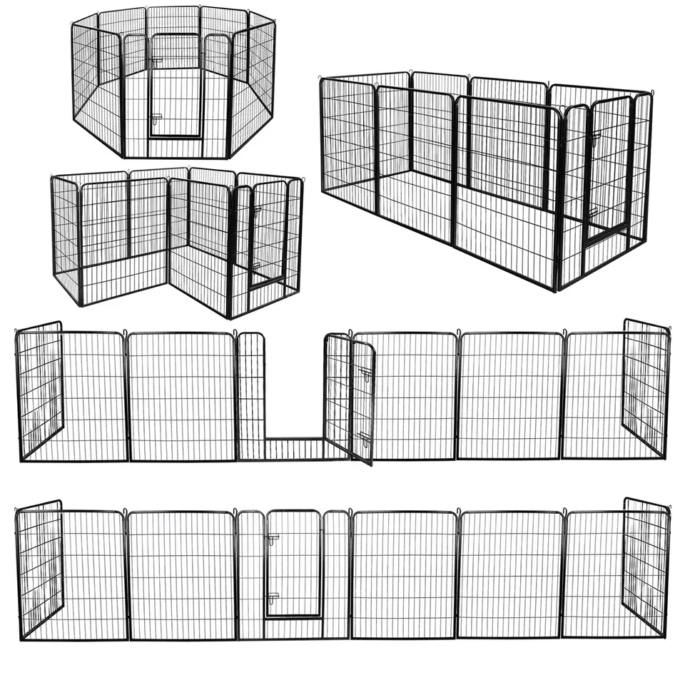 Metal Dog Playpen Pet Fence Portable Puppy Exercise Pen For Indoor  Outdoor Use Foldable Panel Heav 3
