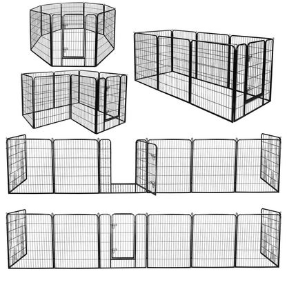 Metal Dog Playpen Pet Fence Portable Puppy Exercise Pen For Indoor  Outdoor Use Foldable Panel Heav 3
