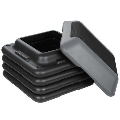 Adjustable Aerobic Stepper Exercise Workout Step Platform With Riser Grey HighDensity SlipResistant 8
