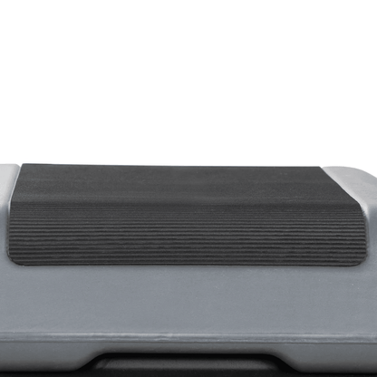 Adjustable Aerobic Stepper Exercise Workout Step Platform With Riser Grey HighDensity SlipResistant 18