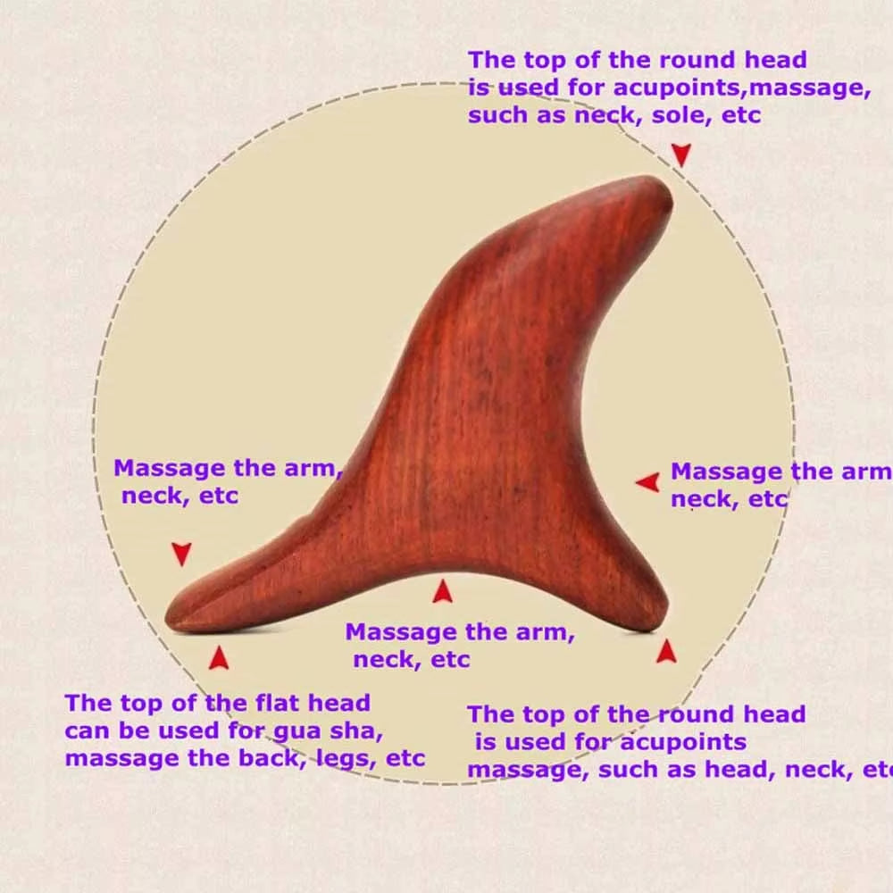 Wooden Gua Sha Massage Tool for Neck Foot Back  Face Trigger Point Therapy for Home Gym  Profes