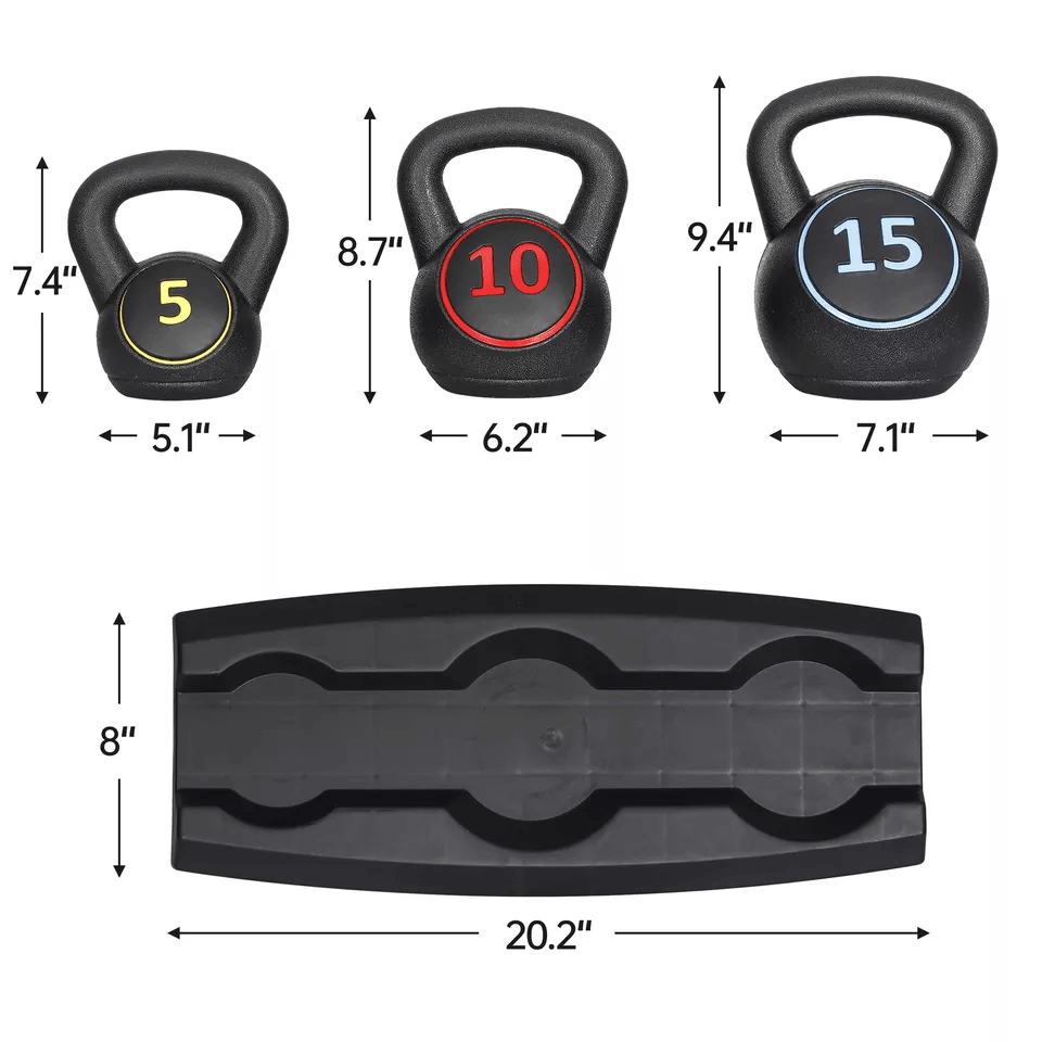 Kettlebell Set With Storage Rack Weights For Home Gym Strength Training  FullBody Workouts 13