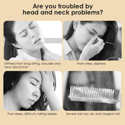 AntiStatic Wooden Head Massager Comb 6Claw Meridian Brush for Blood Circulation  Gua Sha
