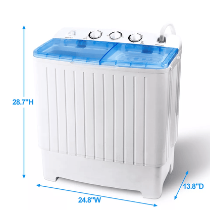Portable Washing Machine Twin Tub Compact Washer  Spinner Combo Ideal For Apartments Dorms RVs 6