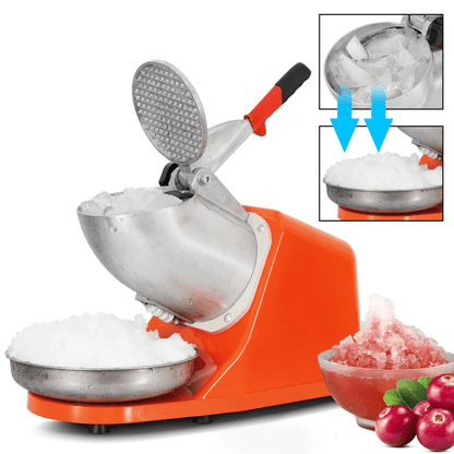 Electric Ice Shaver Snow Cone Maker Machine Orange Commercial  Home Use 2