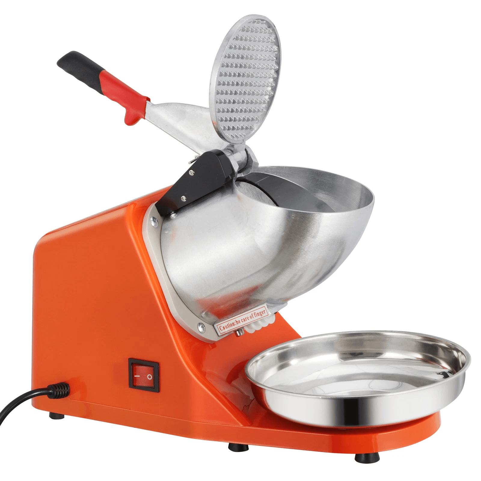 Electric Ice Shaver Snow Cone Maker Machine, Orange Commercial & Home Use