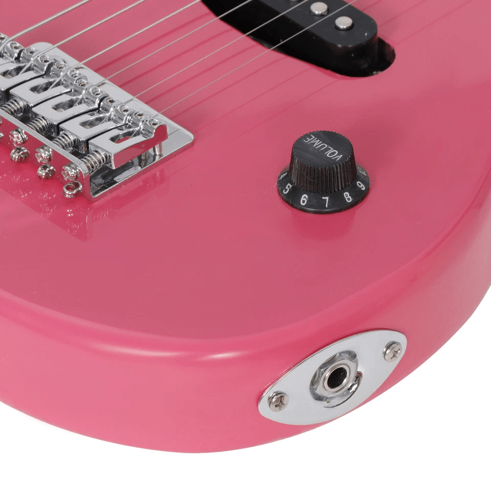 Pink Kids Electric Guitar Set With Amp Gig Bag Strap  Picks Beginners Starter Kit For Young Musicia 8
