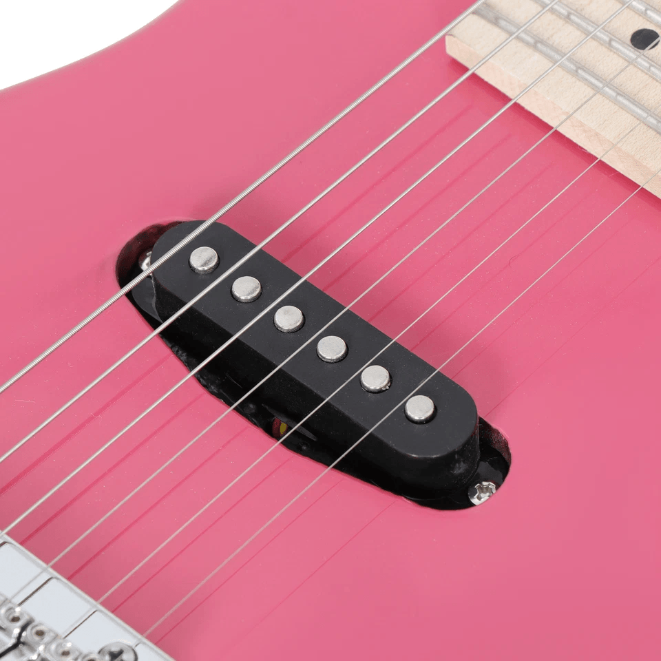 Pink Kids Electric Guitar Set With Amp Gig Bag Strap  Picks Beginners Starter Kit For Young Musicia 2
