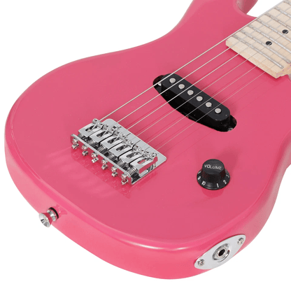 Pink Kids Electric Guitar Set With Amp Gig Bag Strap  Picks Beginners Starter Kit For Young Musicia 6