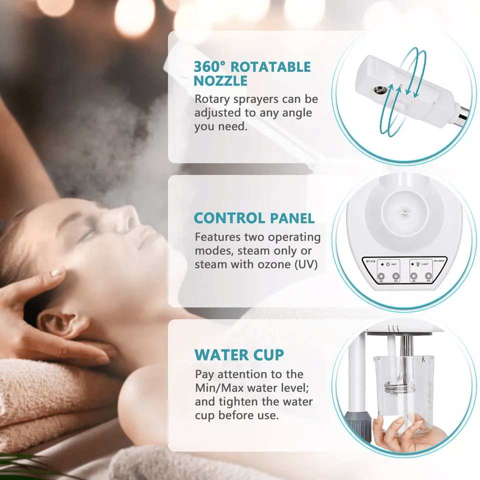 Professional Ionic Ozone Facial Steamer  Magnifier SpaGrade Hot Mist Machine For Estheticians  Home 5