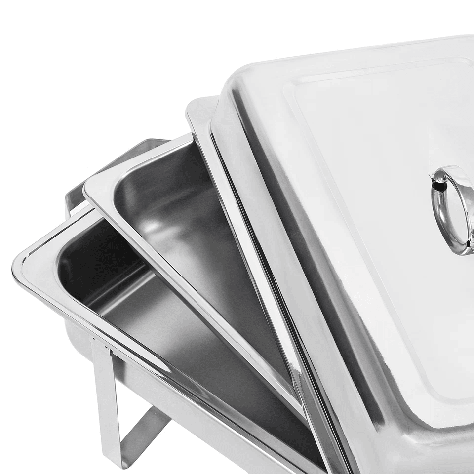 Stainless Steel Chafing Dish Buffet Set With Water Pan  Fuel Holder Full Size Catering Chafer For P 2