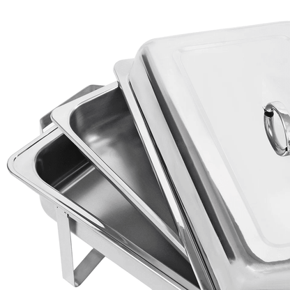 Stainless Steel Chafing Dish Buffet Set With Water Pan  Fuel Holder Full Size Catering Chafer For P 2